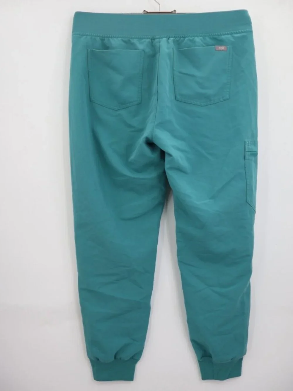 Figs Zamora Jogger Scrub Pants Women Size Medium Petite Teal Drawstring Nursing